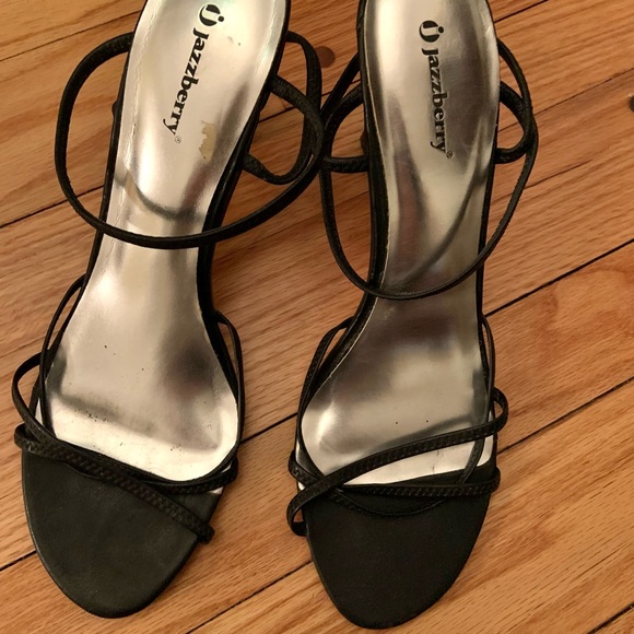 Jazzberry black strappy heels - Picture 2 of 6